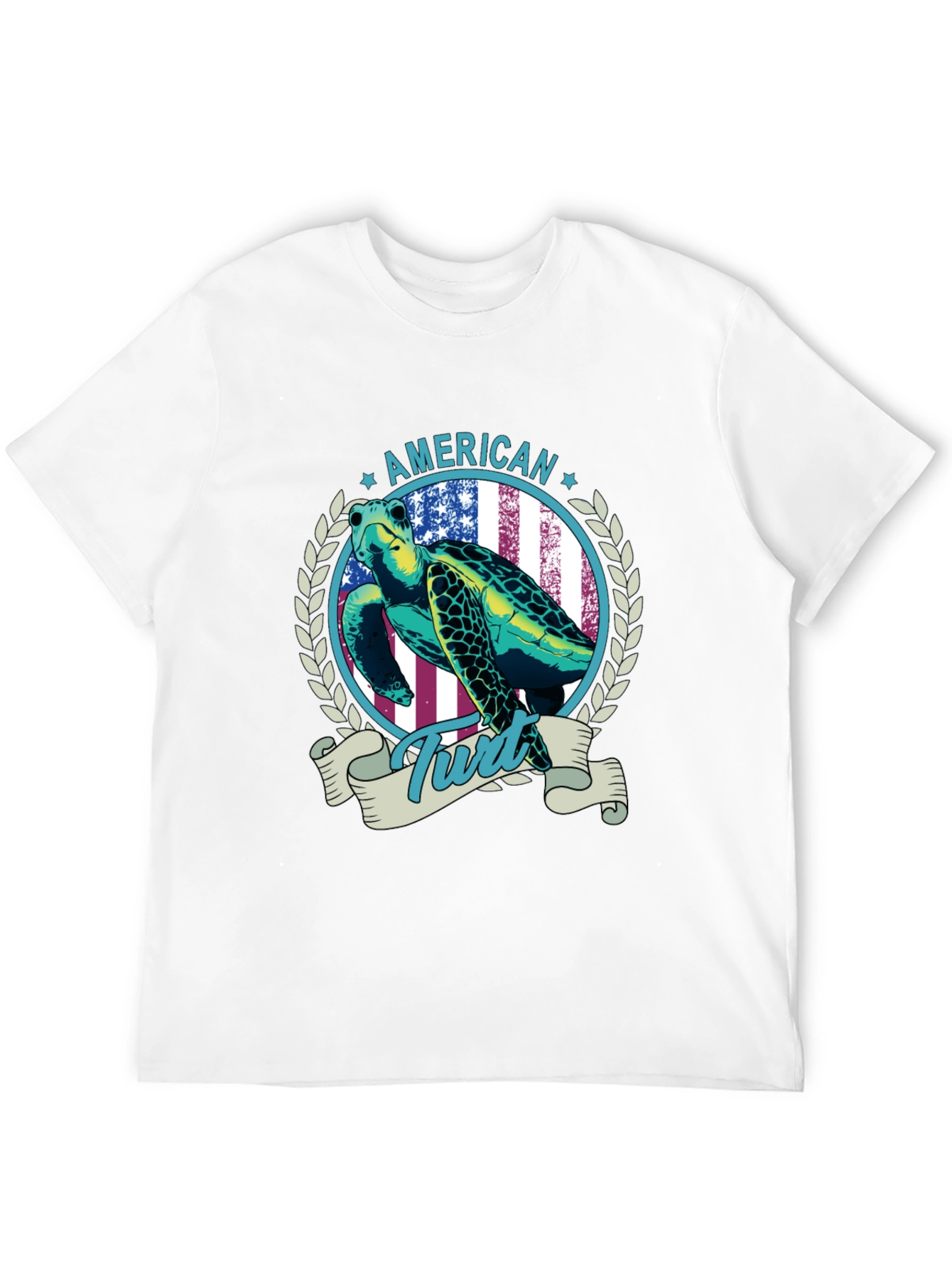 American Turtle Graphic Tee - Patriotic Design