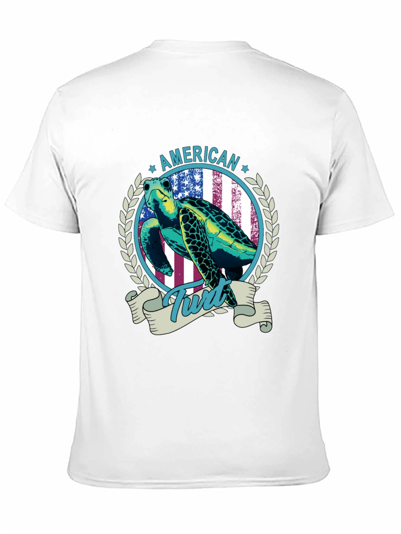 American Turtle Graphic Tee - Patriotic Design