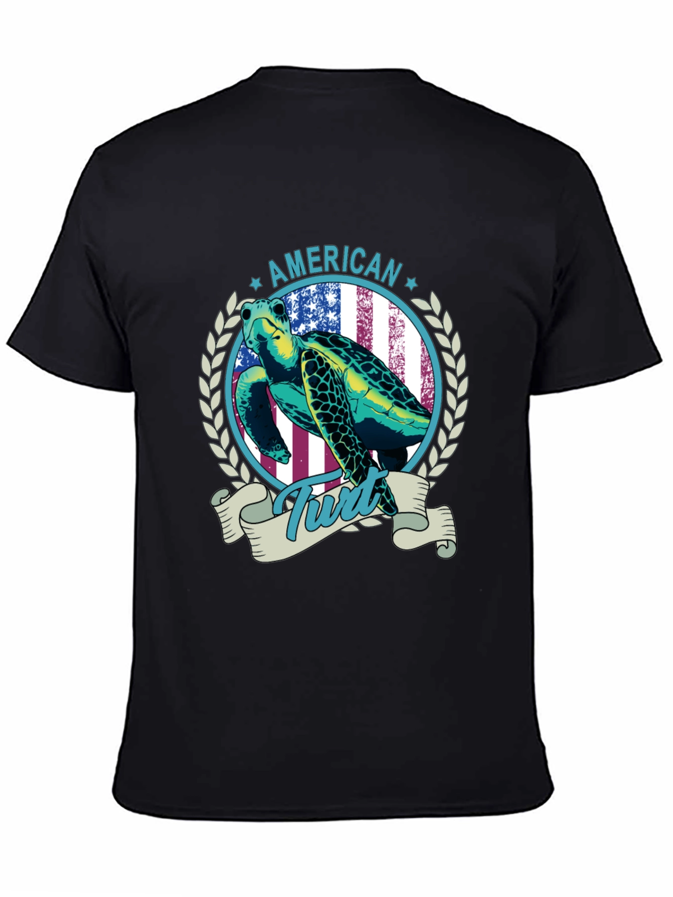 American Turtle Graphic Tee - Patriotic Design
