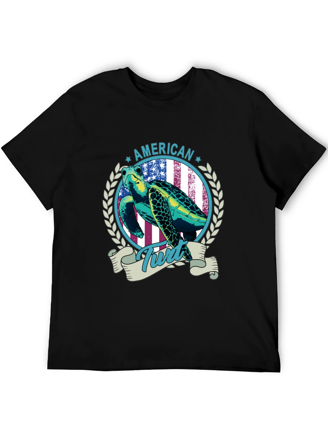 American Turtle Graphic Tee - Patriotic Design