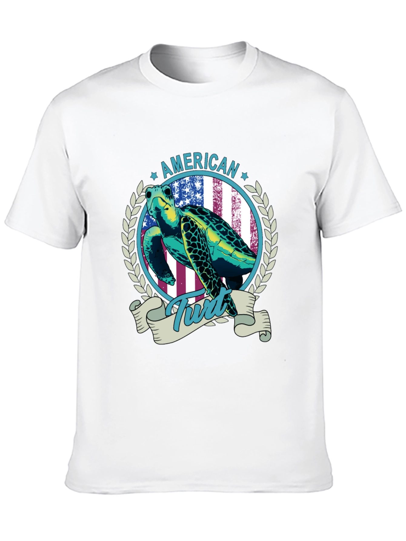 American Turtle Graphic Tee - Patriotic Design