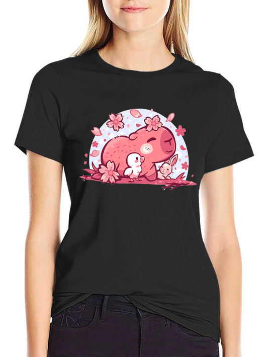 Cute Capybara & Friends Graphic Tee