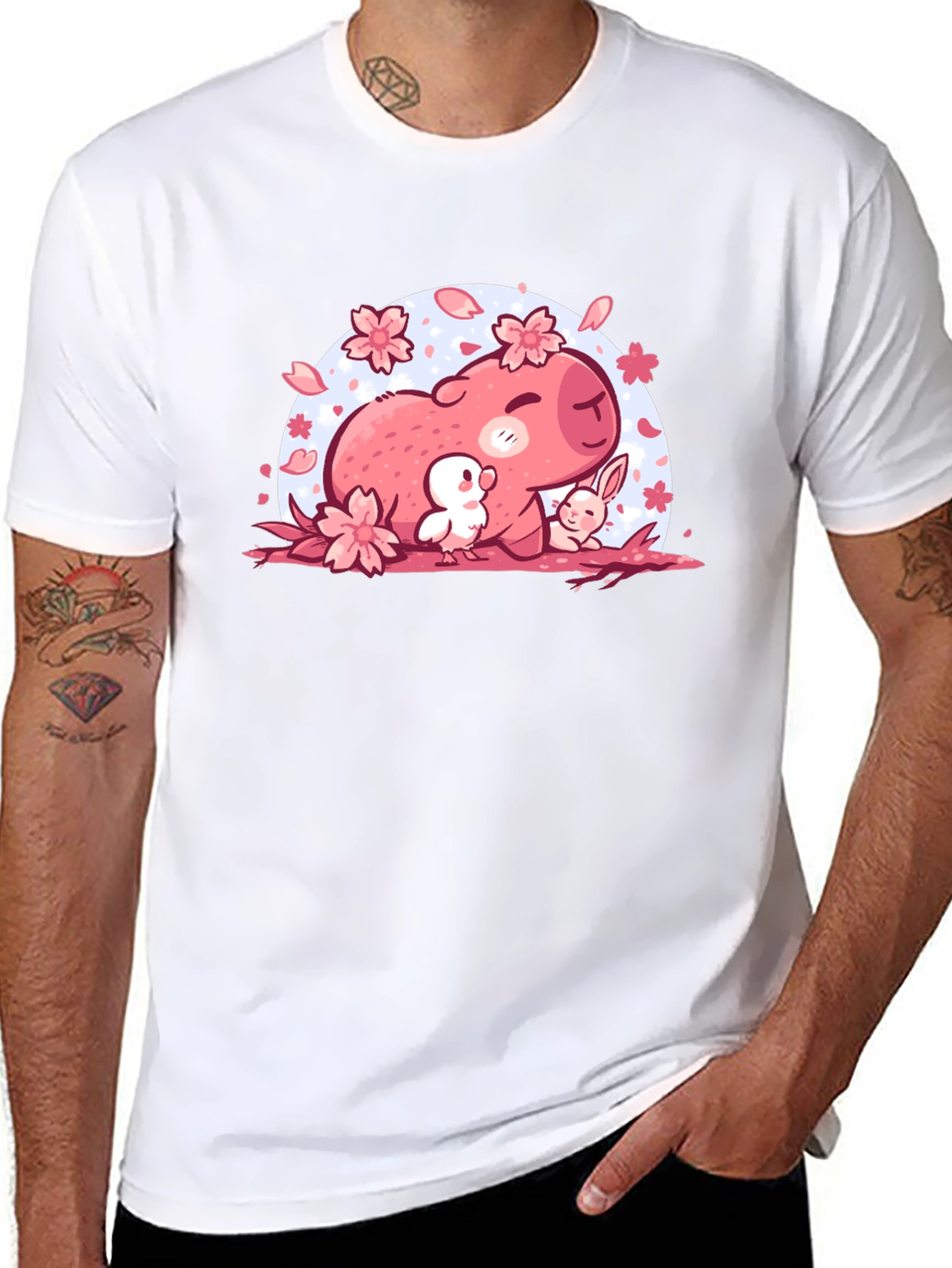 Cute Capybara & Friends Graphic Tee
