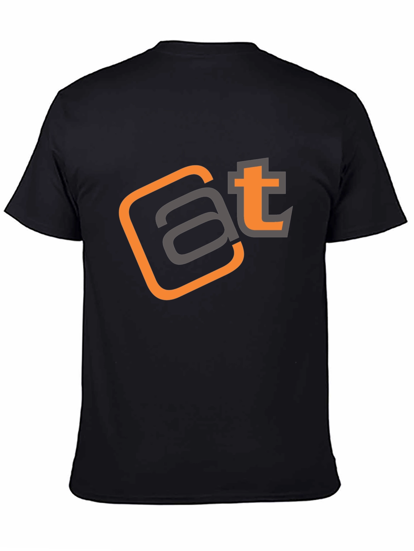 Stylish AT Logo Black T-Shirt