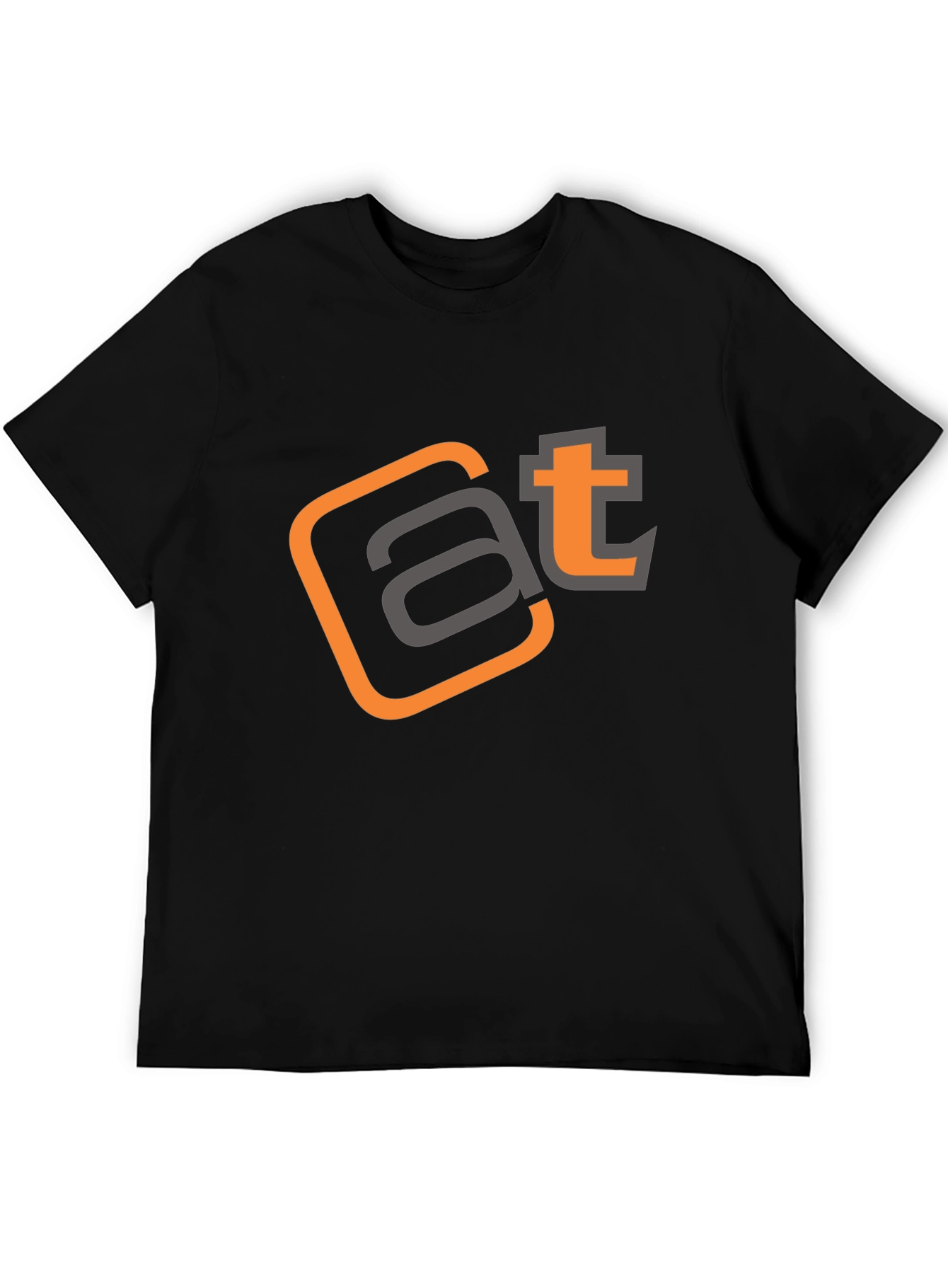 Stylish AT Logo Black T-Shirt