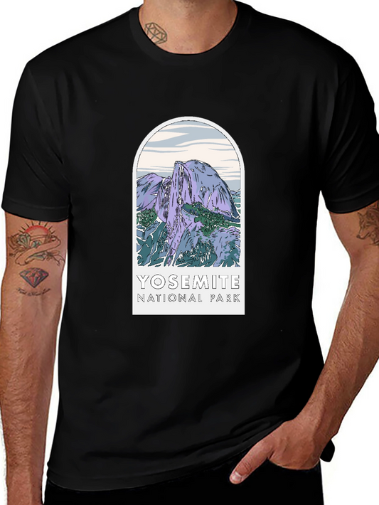 Yosemite National Park Graphic Tee - Black Cotton