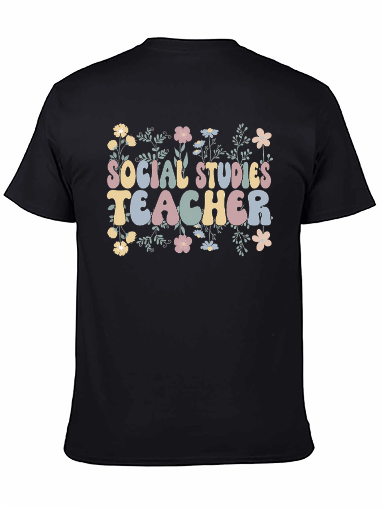Social Studies Teacher T-Shirt - Floral Design