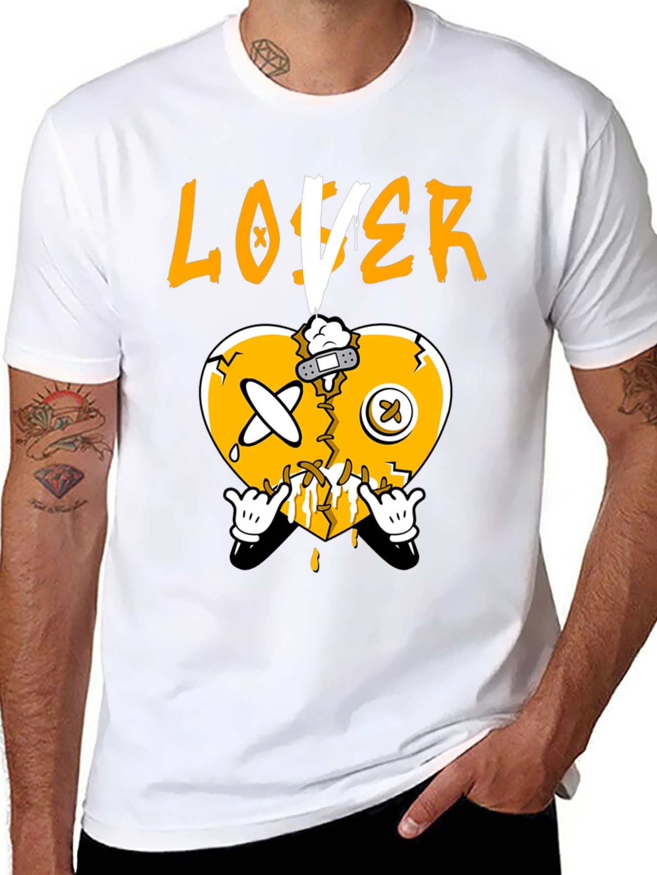 Broken Heart Loser Graphic Tee - Black
