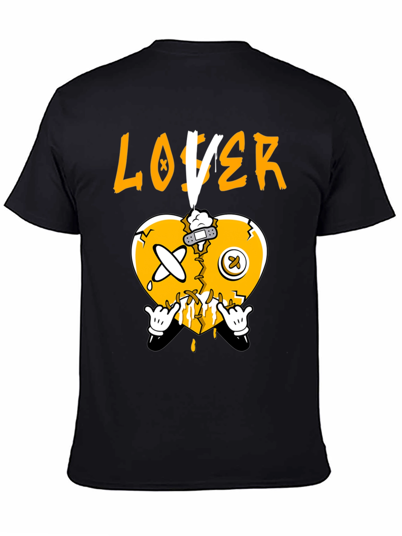Broken Heart Loser Graphic Tee - Black