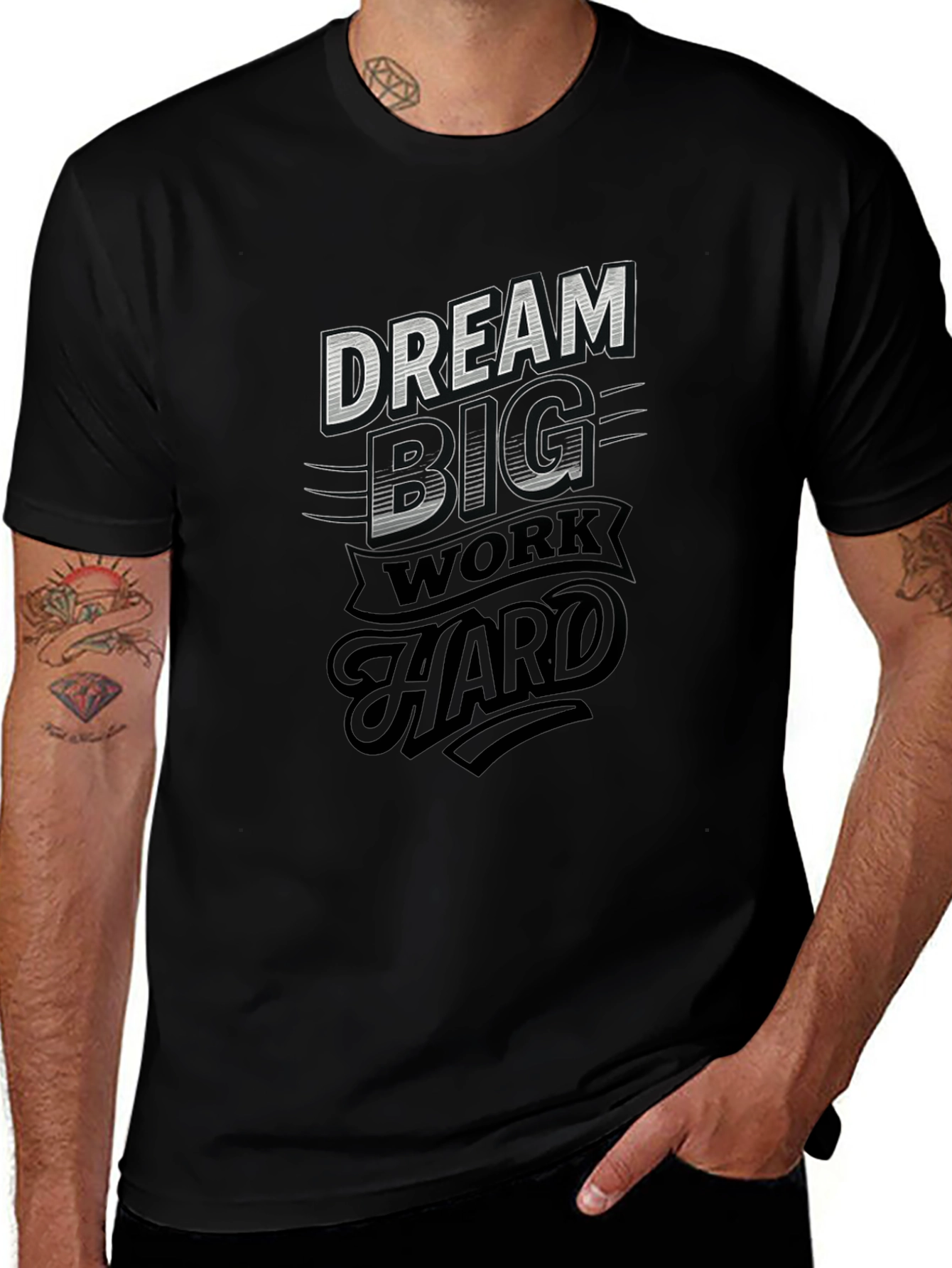 Dream Big Work Hard Graphic T-Shirt
