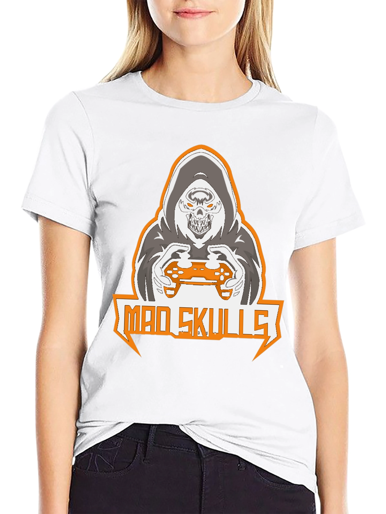 Mad Skulls Gamer Graphic T-Shirt