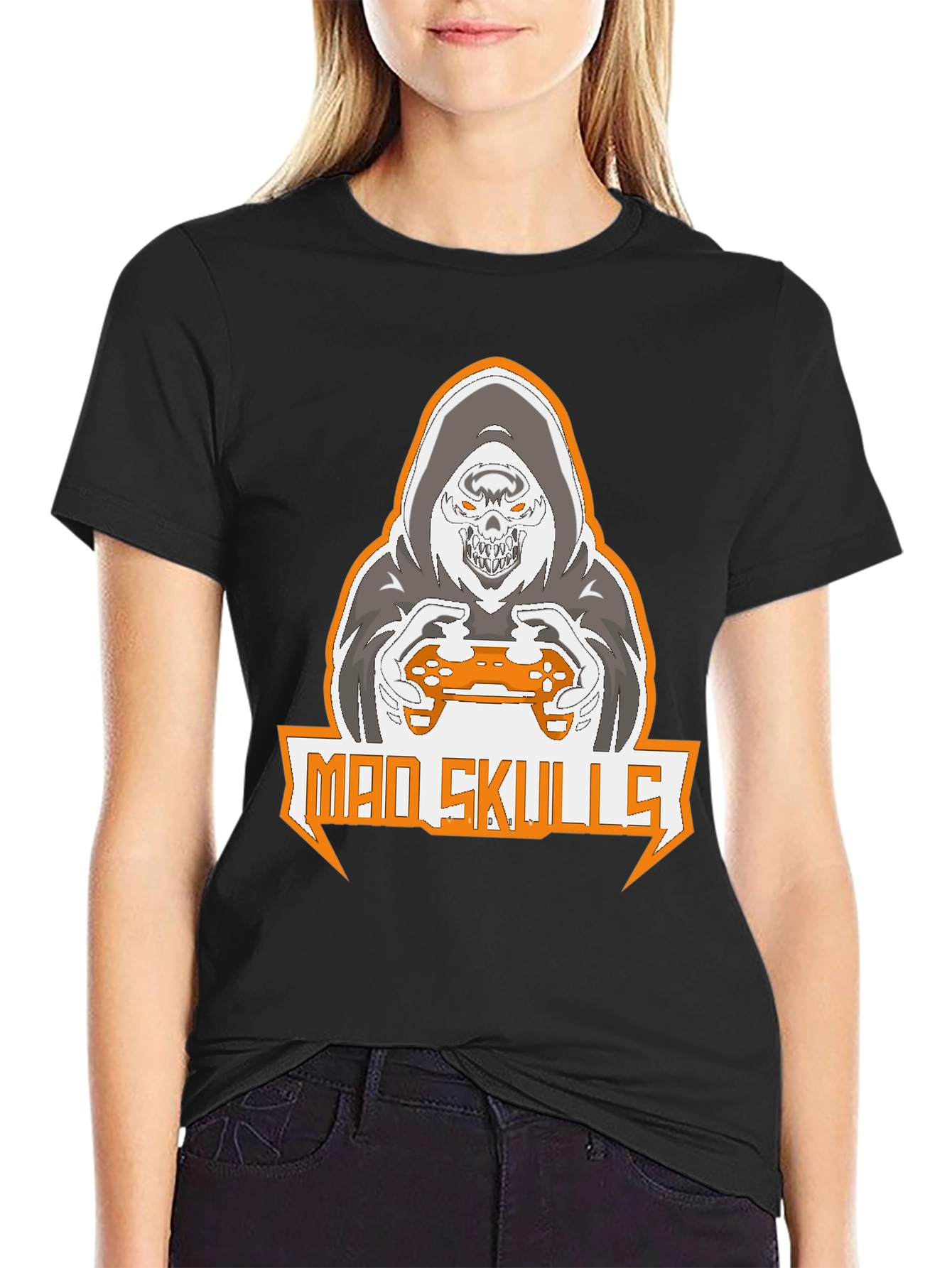 Mad Skulls Gamer Graphic T-Shirt