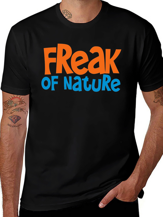 Freak Of Nature Graphic Print Black T-Shirt
