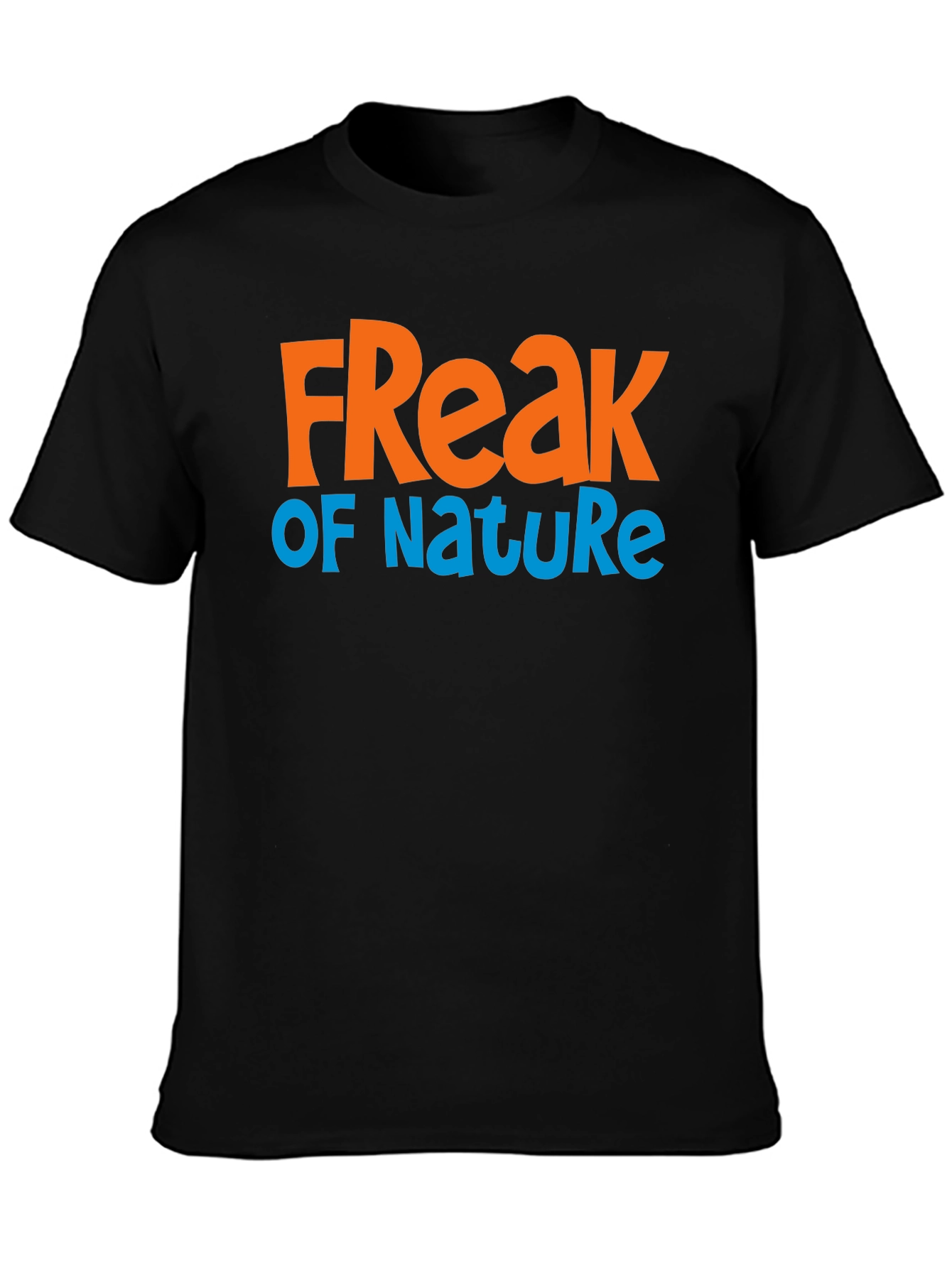 Freak Of Nature Graphic Print Black T-Shirt
