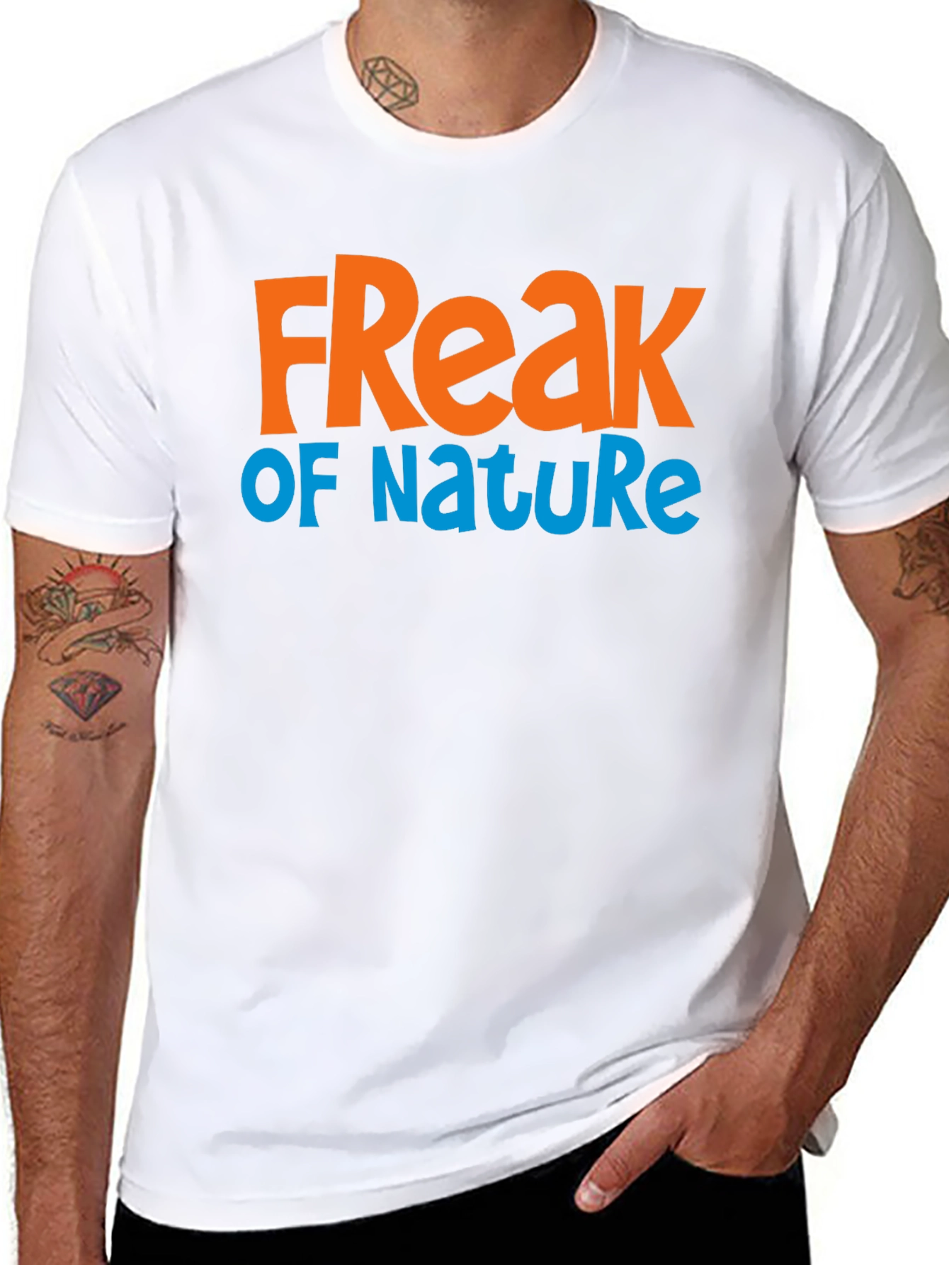 Freak Of Nature Graphic Print Black T-Shirt