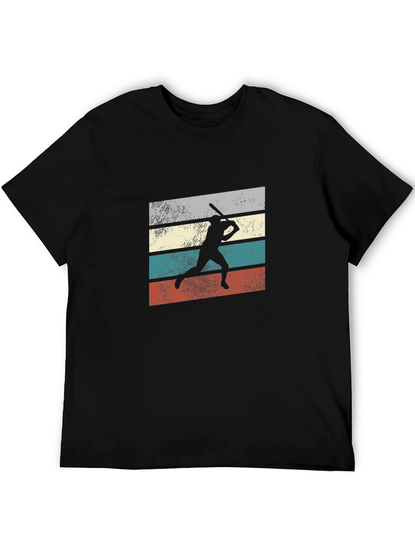Retro Baseball Silhouette Graphic T-Shirt
