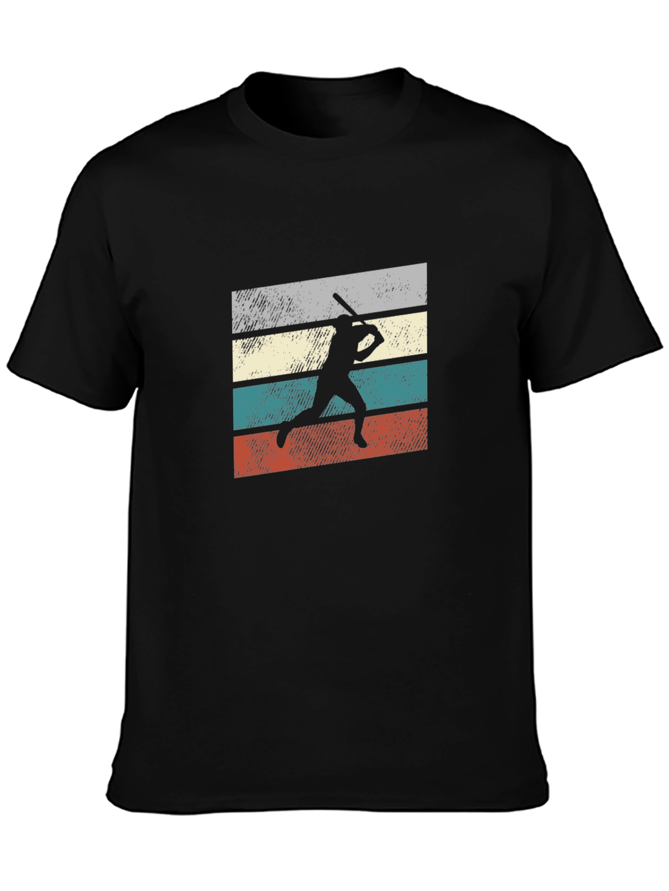 Retro Baseball Silhouette Graphic T-Shirt
