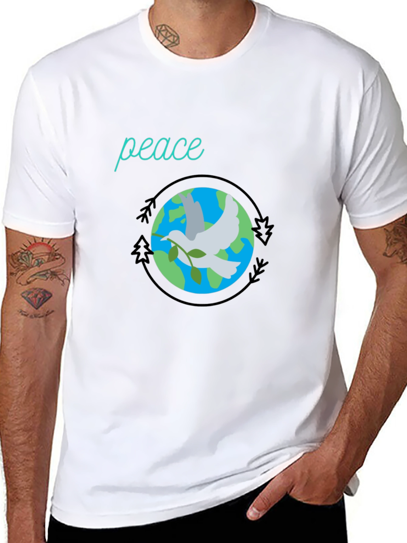 Peace Dove Graphic Tee - Earth Harmony Design
