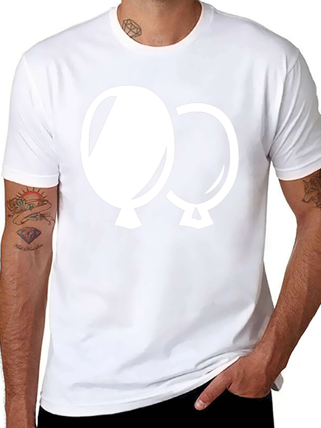 Balloon Graphic Tee - Black Cotton Comfort