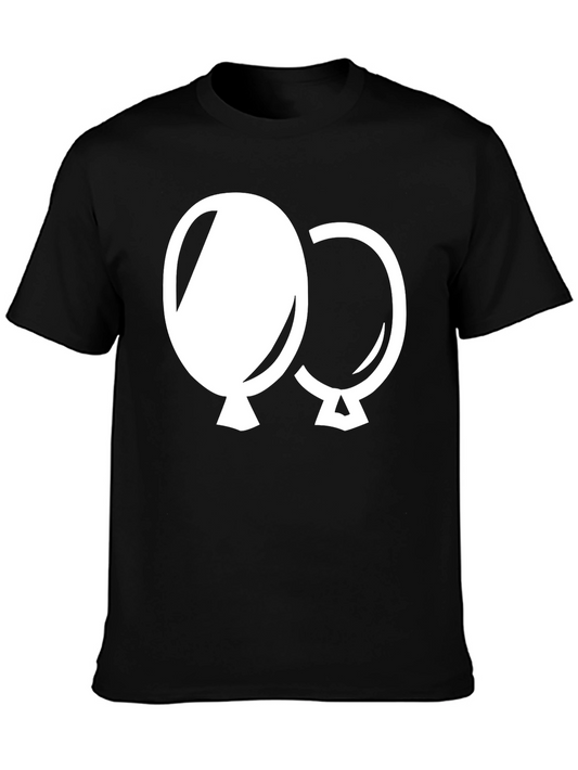 Balloon Graphic Tee - Black Cotton Comfort