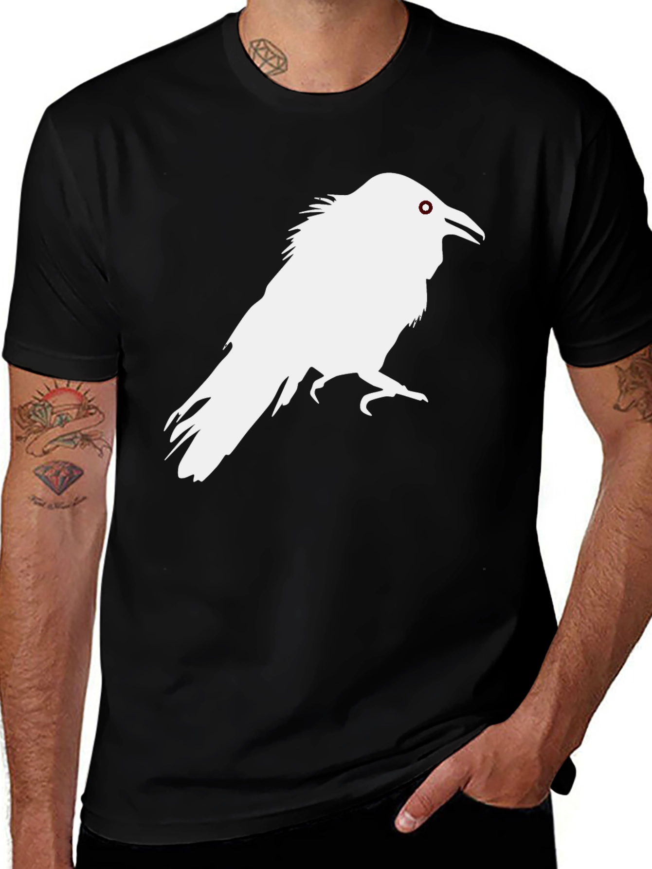 Raven Graphic T-Shirt - Bold Crow Design