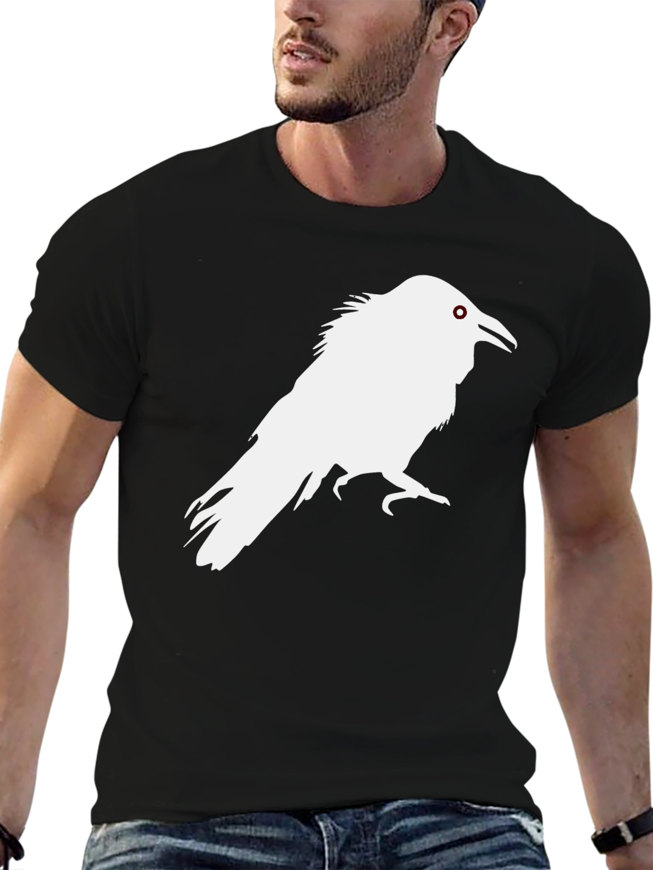 Raven Graphic T-Shirt - Bold Crow Design