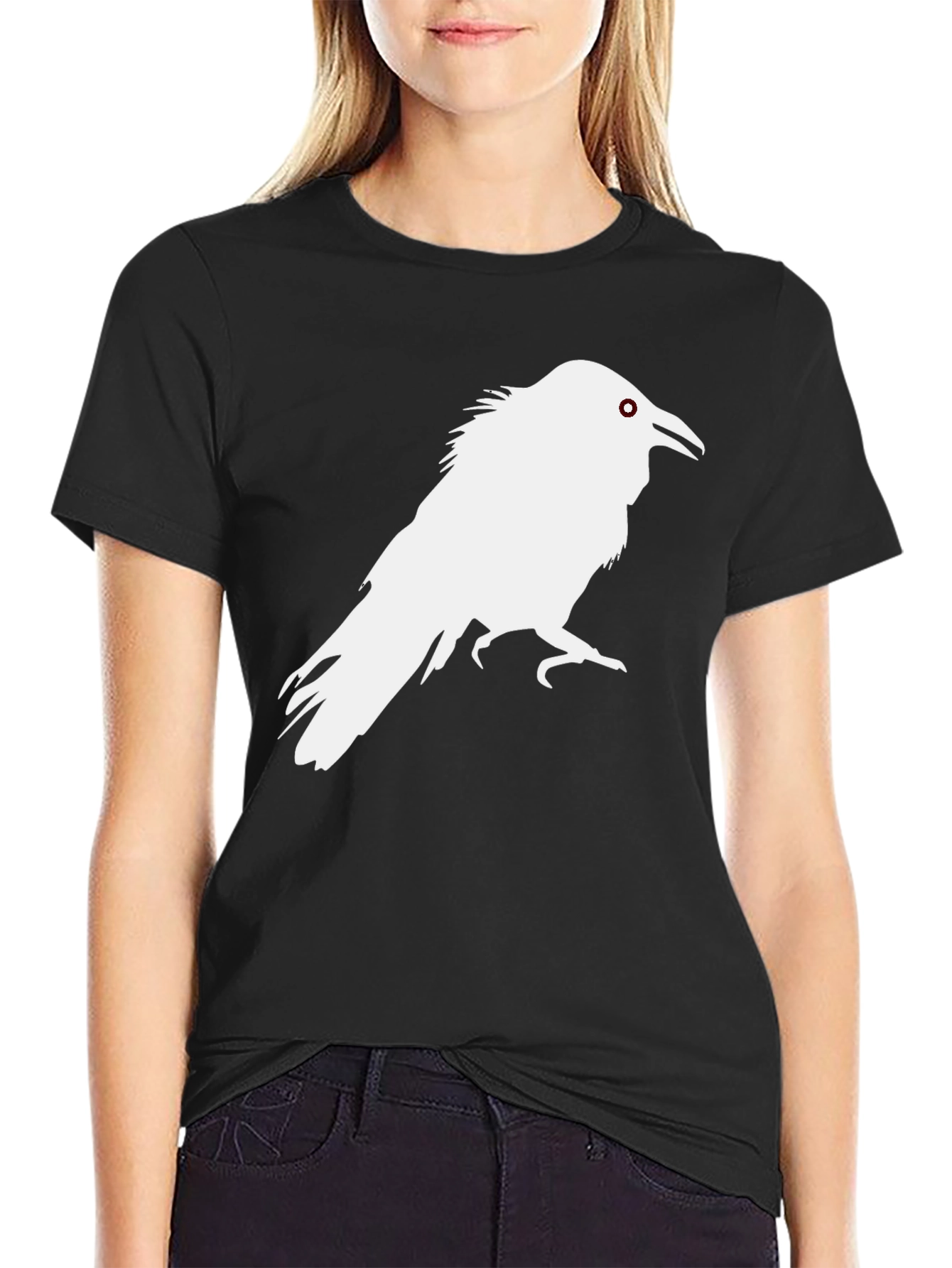 Raven Graphic T-Shirt - Bold Crow Design