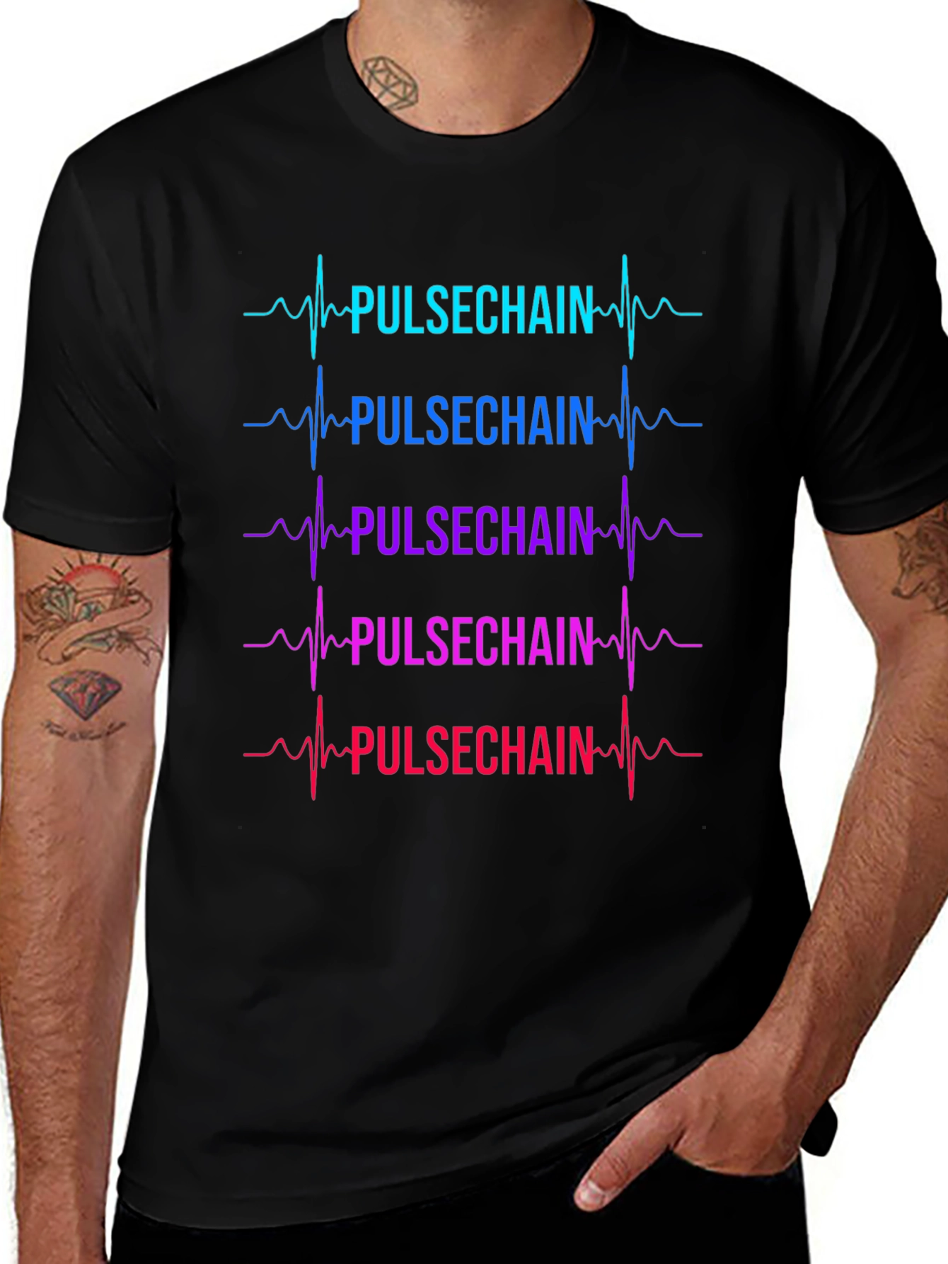 PulseChain Heartbeat Graphic T-Shirt