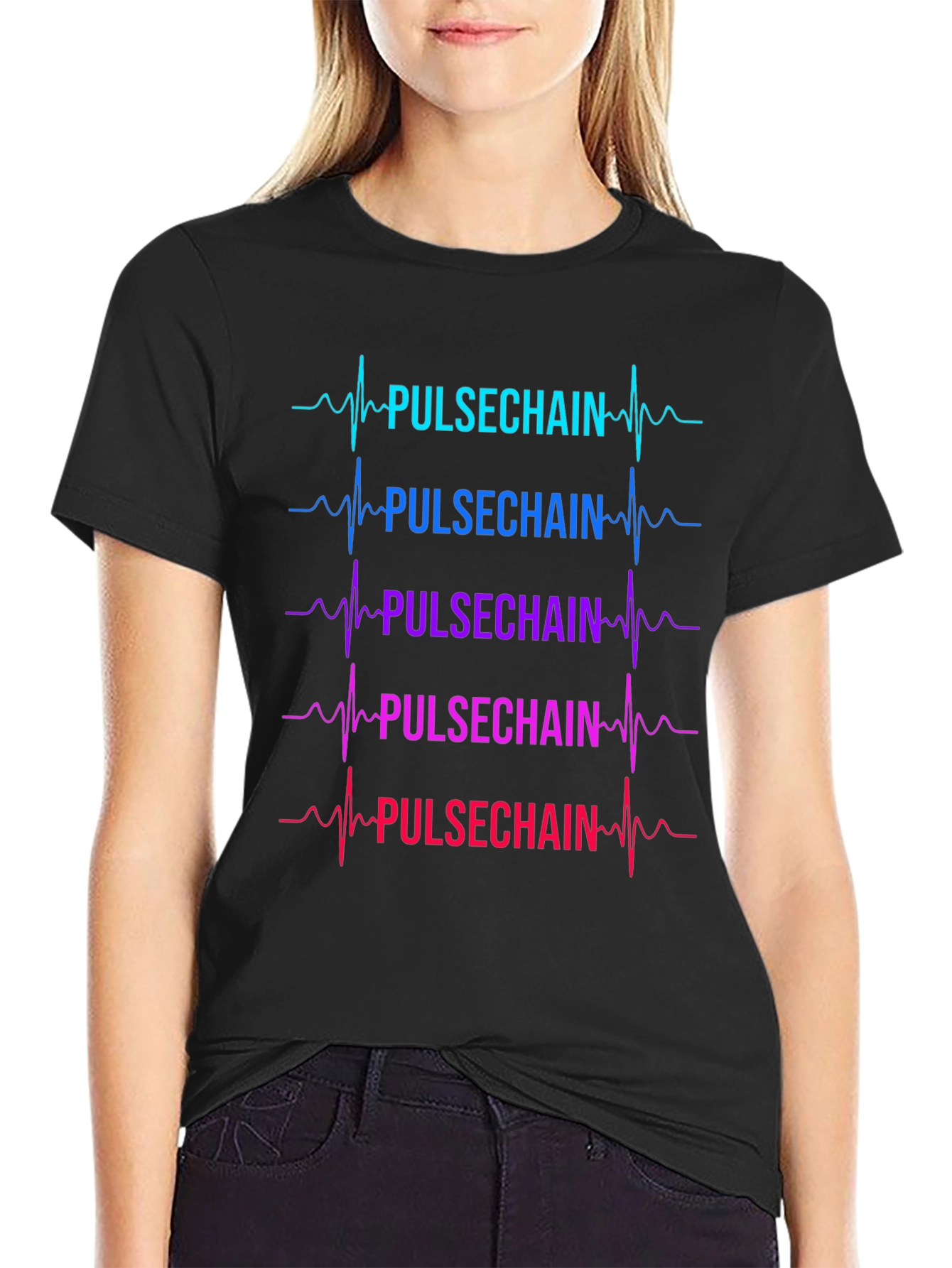 PulseChain Heartbeat Graphic T-Shirt