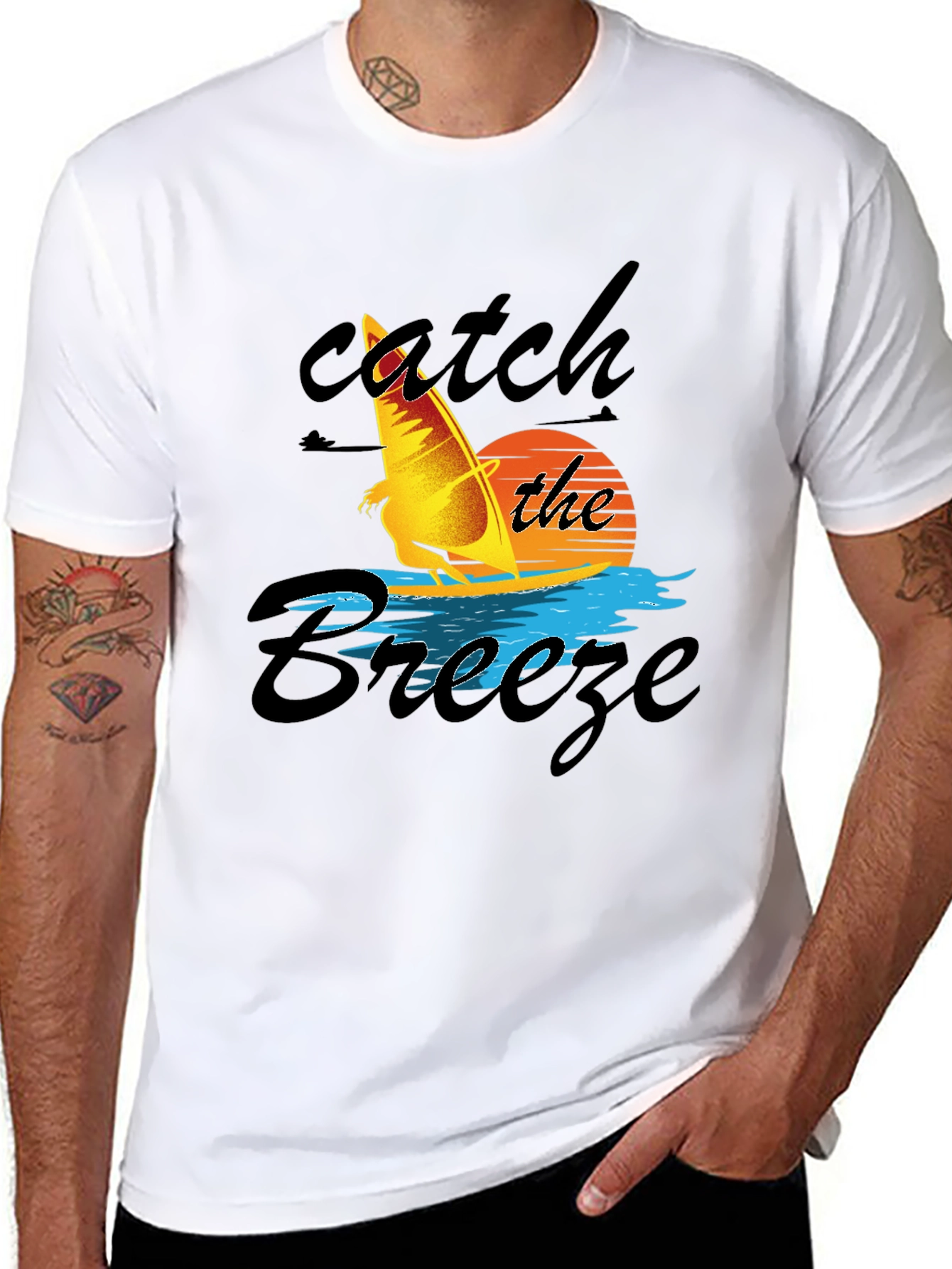 Catch the Breeze Graphic T-Shirt - Surf Inspired