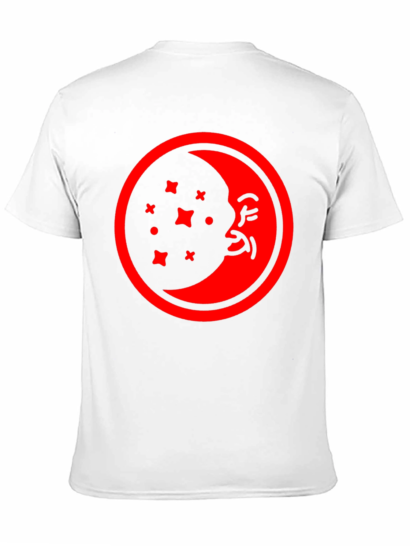 Celestial Moon Face Graphic T-Shirt