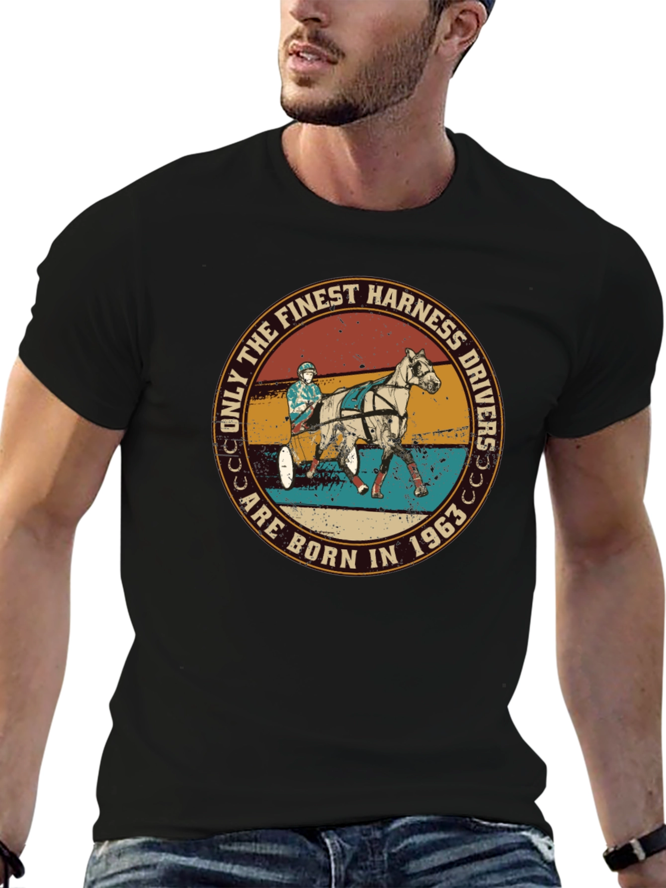 Finest Harness Drivers T-Shirt - Born in 1963
