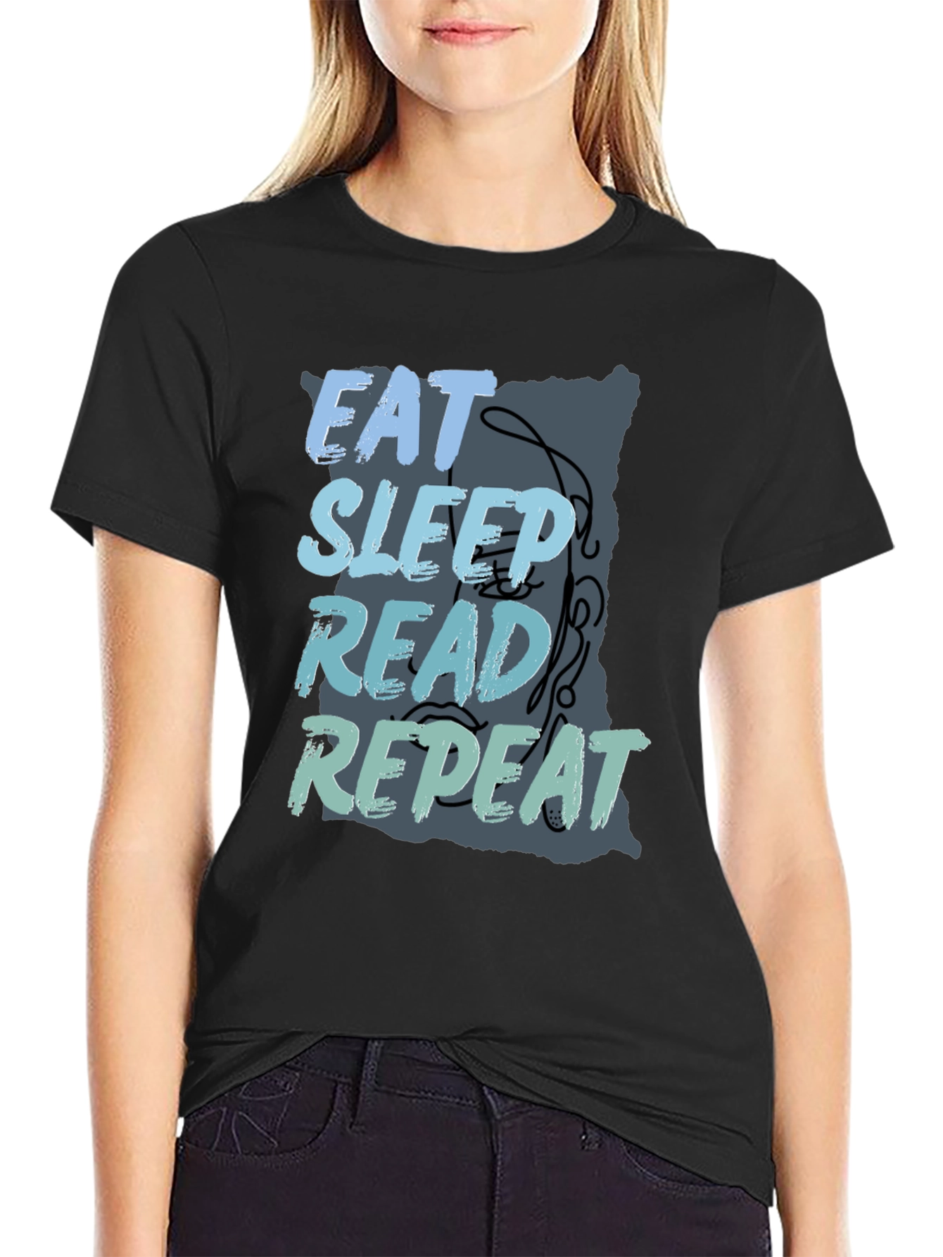Eat Sleep Read Repeat T-Shirt - Reading Lover Tee