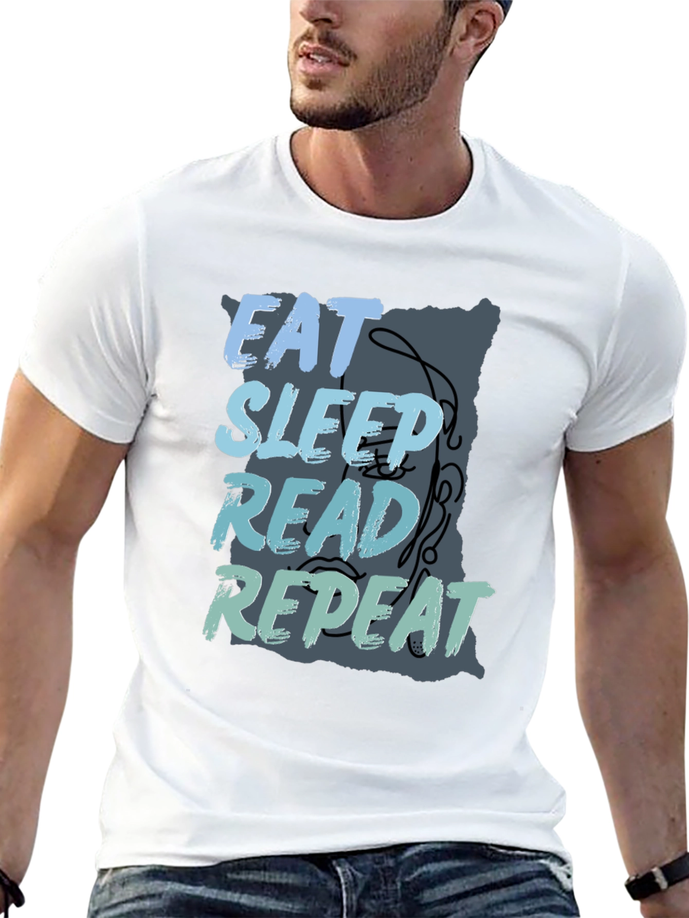 Eat Sleep Read Repeat T-Shirt - Reading Lover Tee