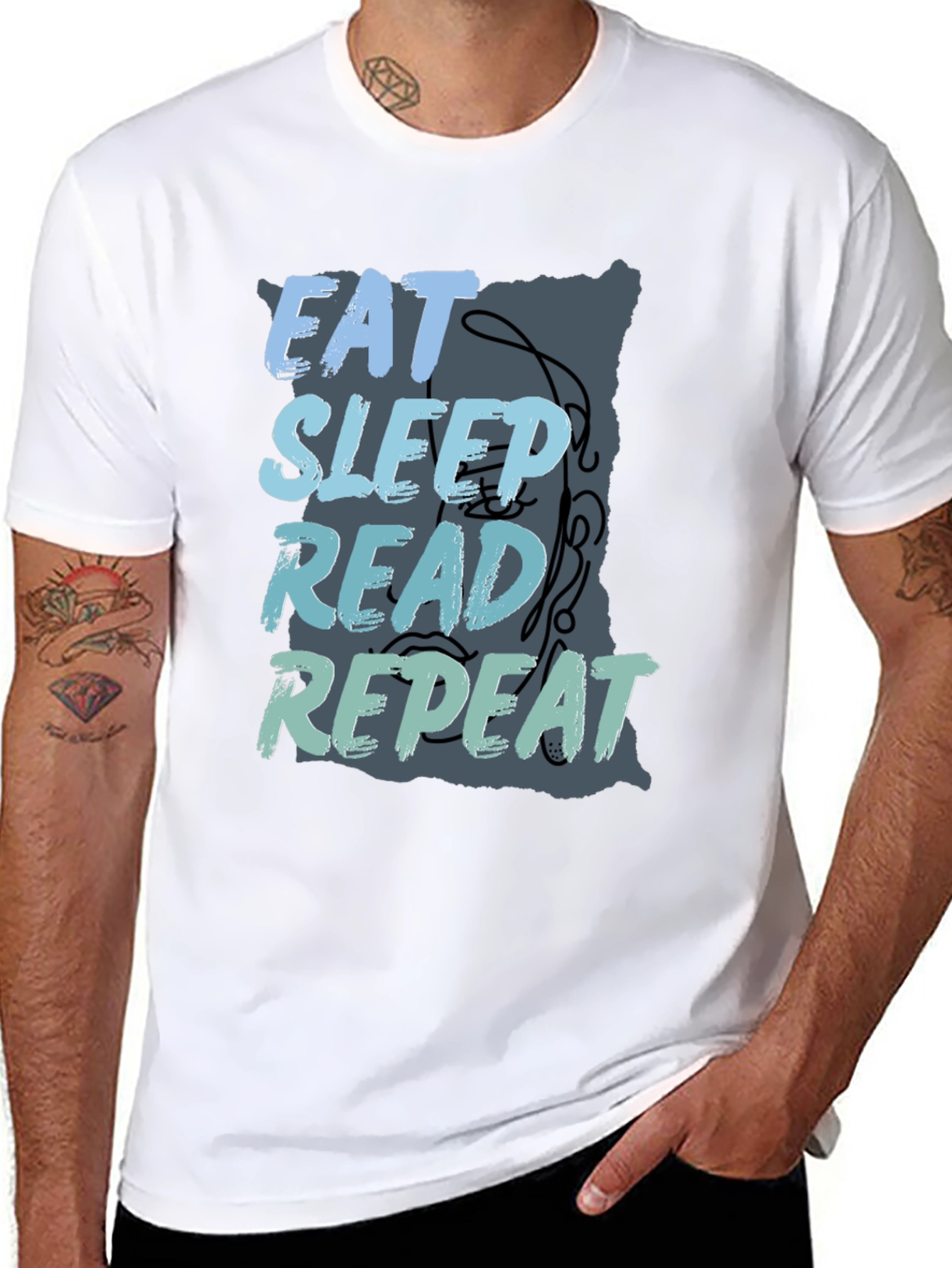 Eat Sleep Read Repeat T-Shirt - Reading Lover Tee
