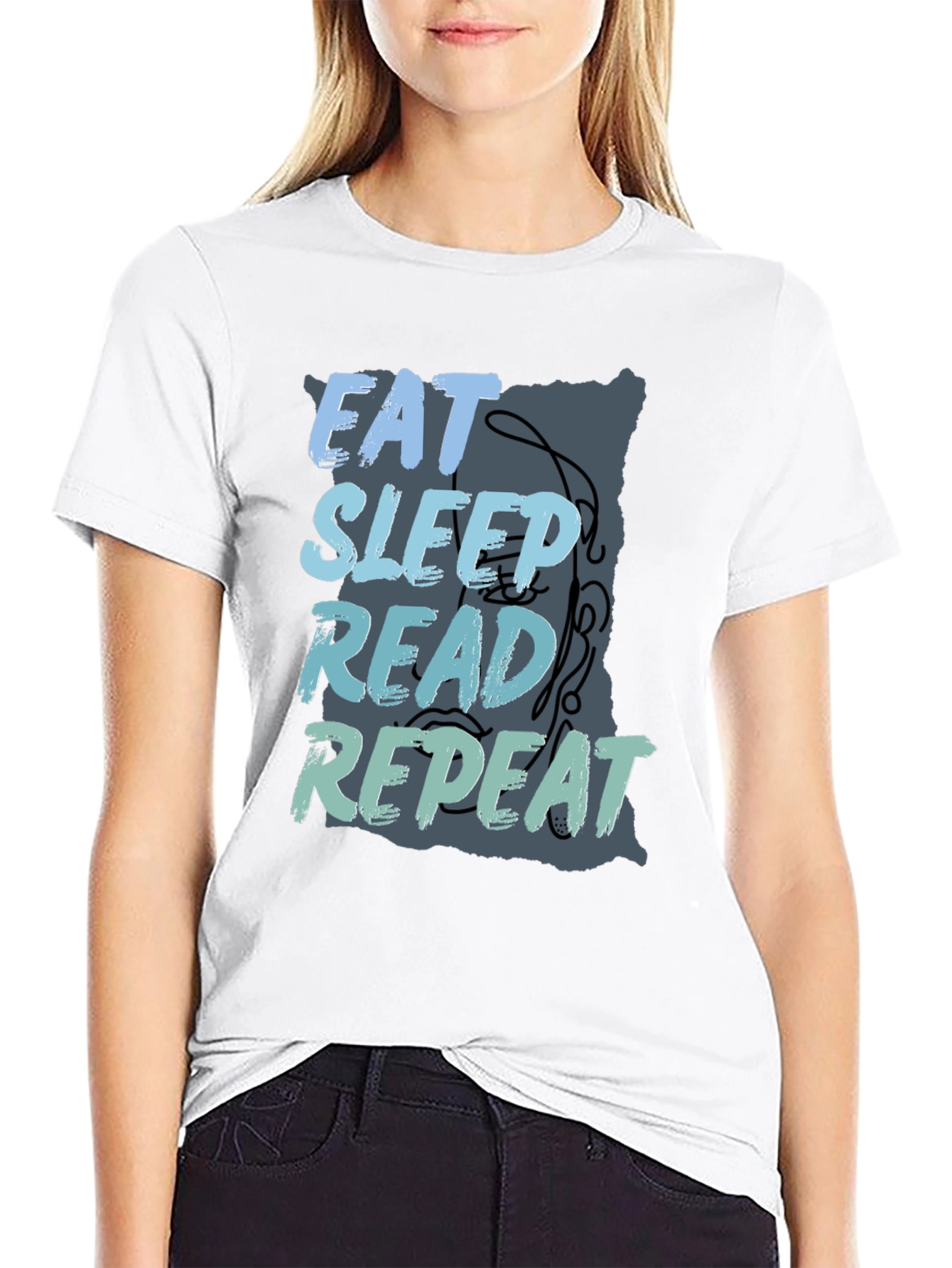 Eat Sleep Read Repeat T-Shirt - Reading Lover Tee