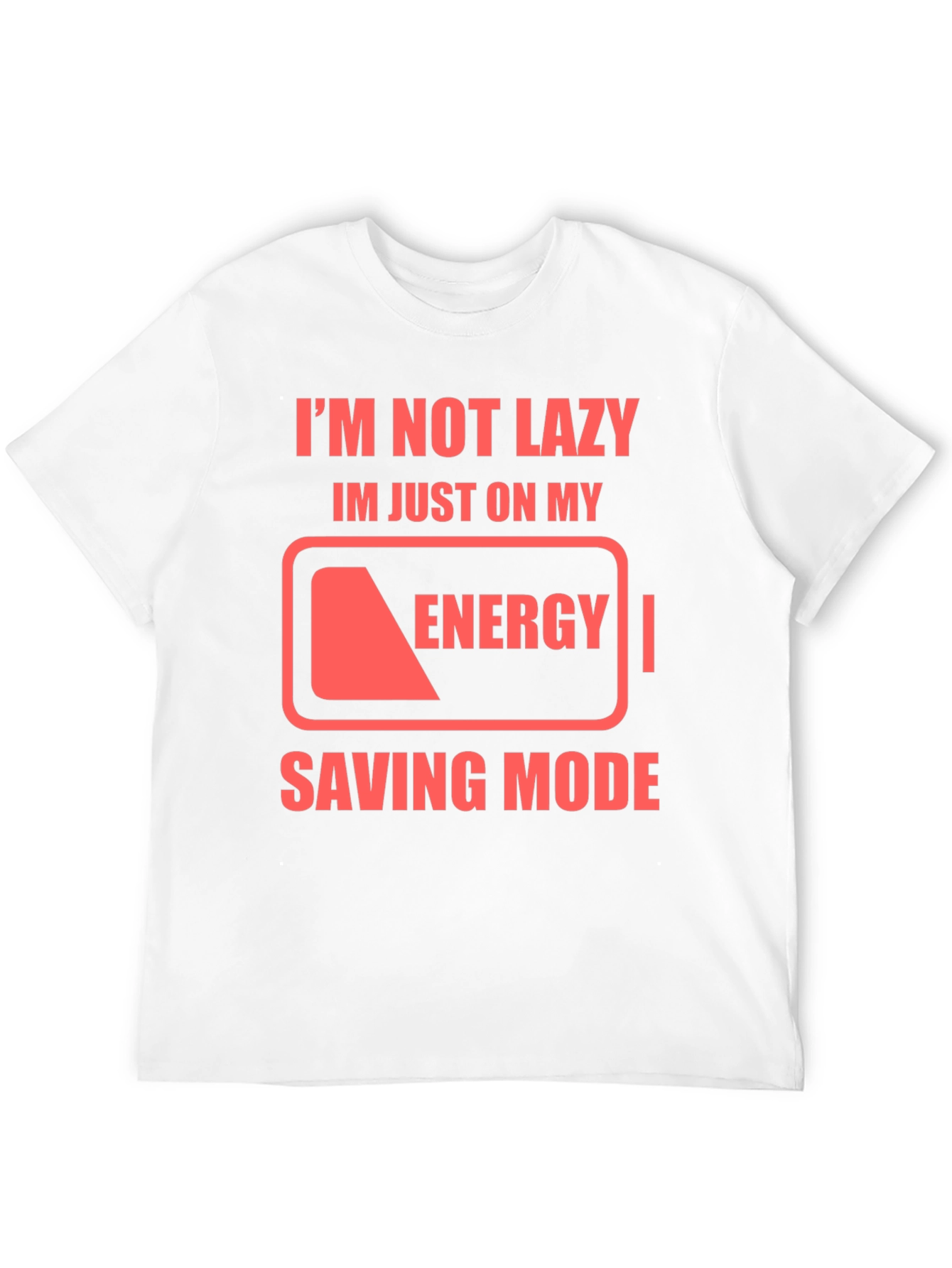 Im Not Lazy Energy Saving Mode Black T-Shirt