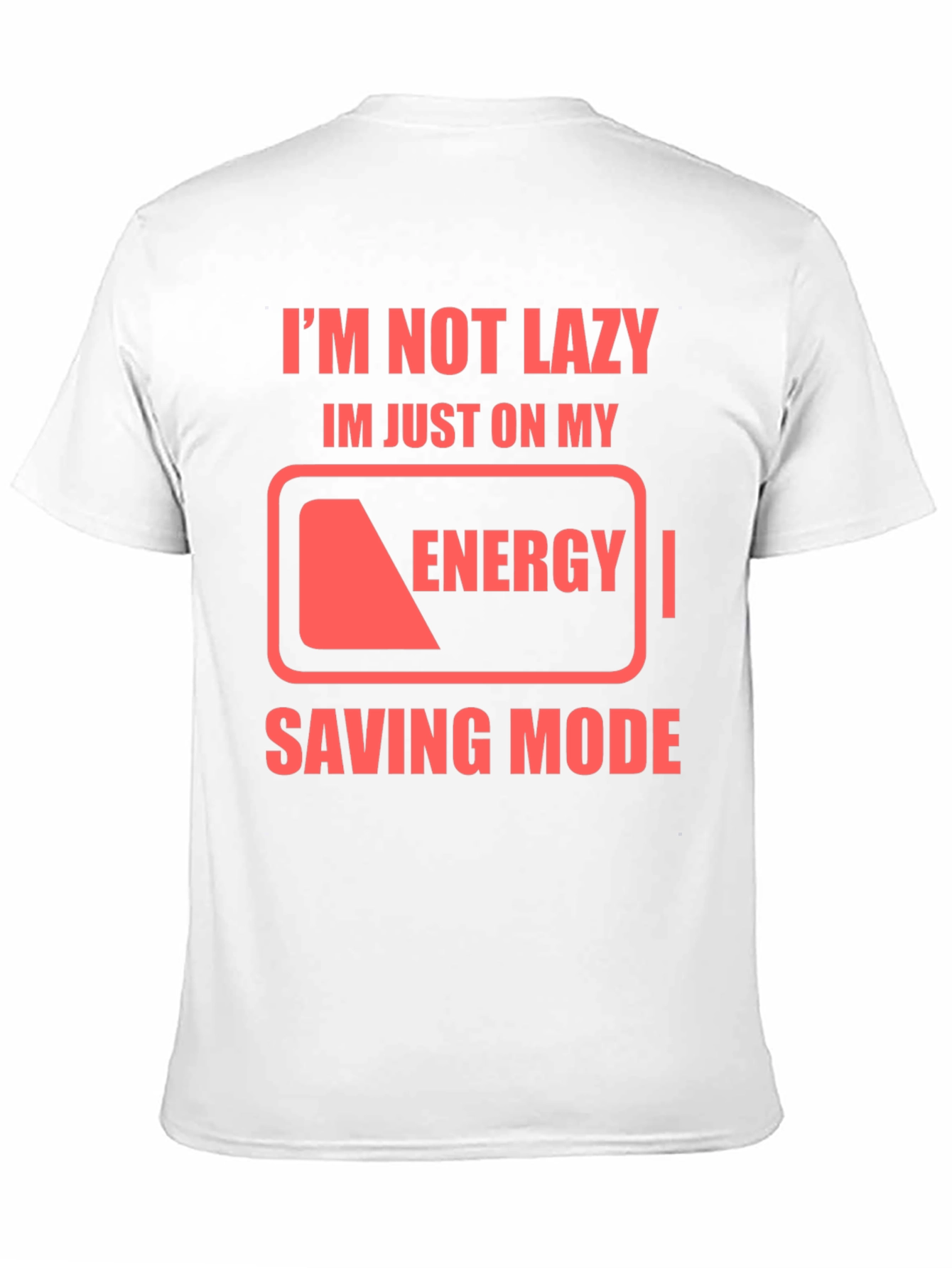 Im Not Lazy Energy Saving Mode Black T-Shirt