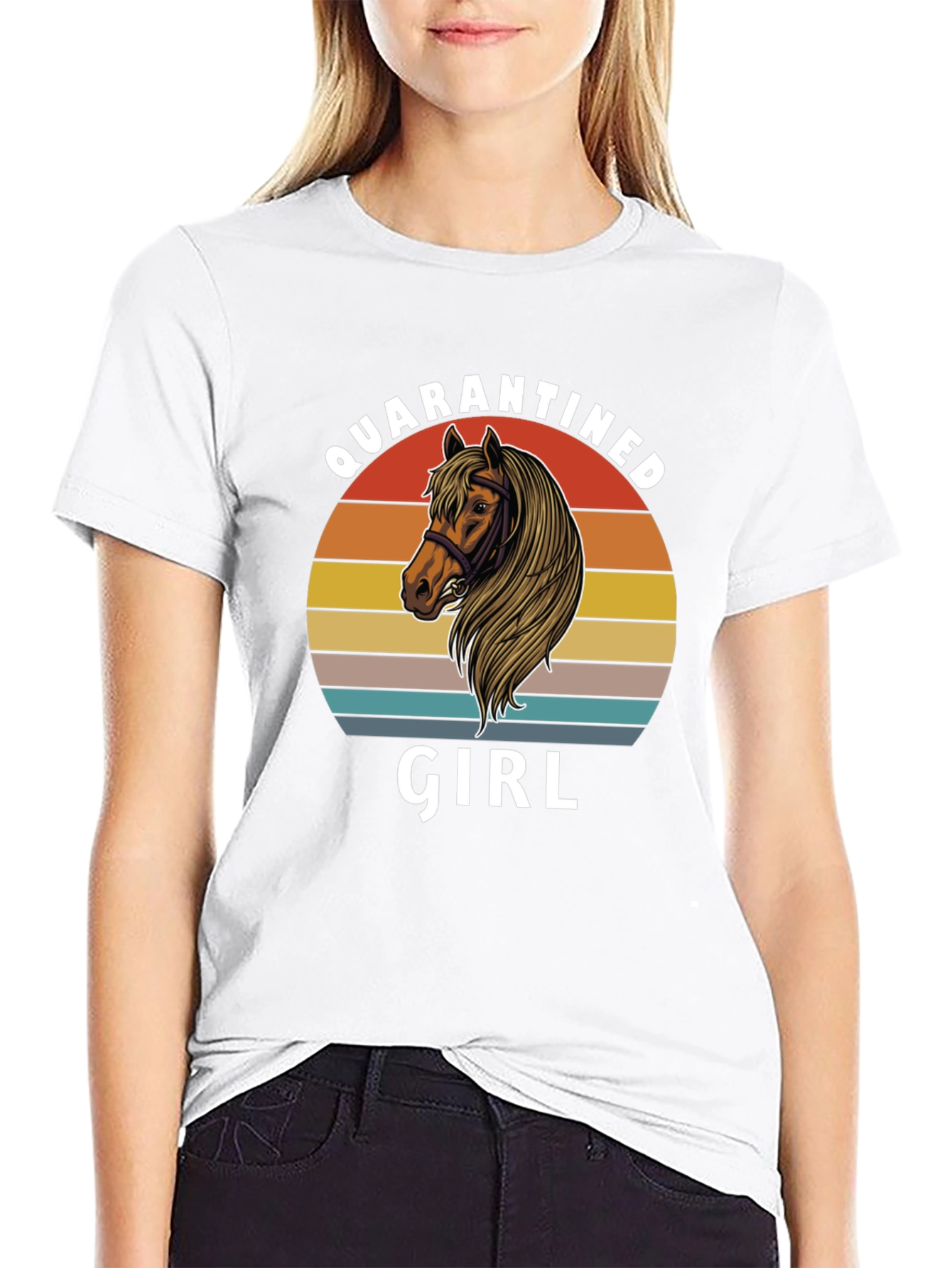 Quarantined Girl Horse T-Shirt