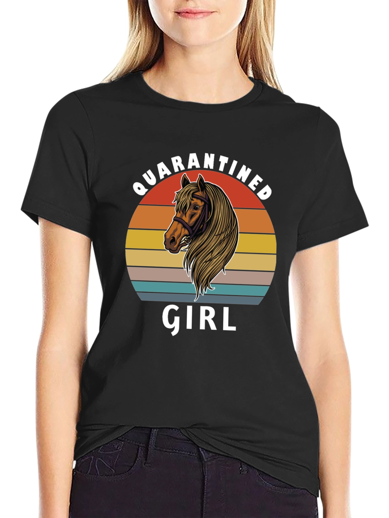Quarantined Girl Horse T-Shirt