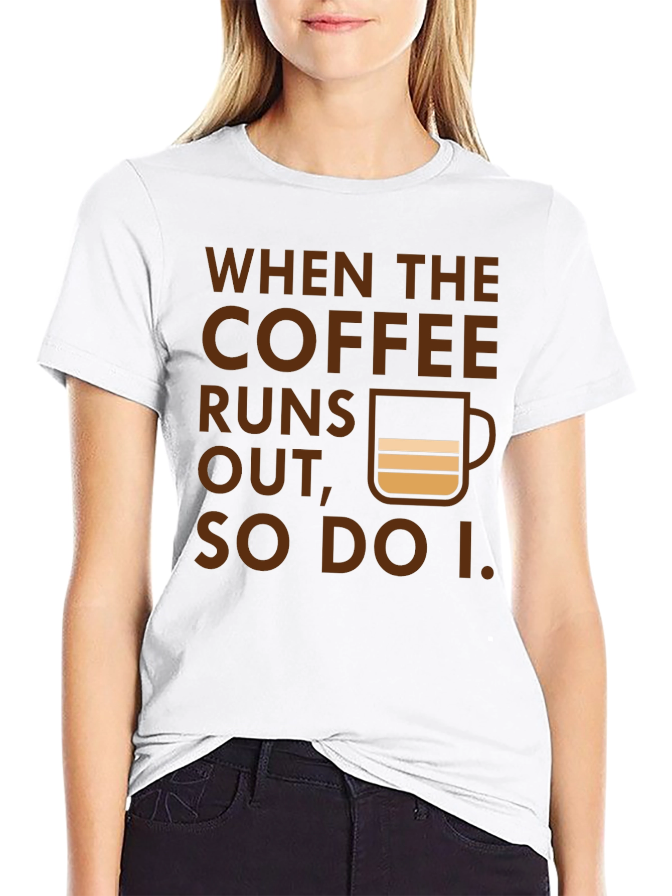 Coffee Runs Out T-Shirt - Funny Coffee Lover Tee