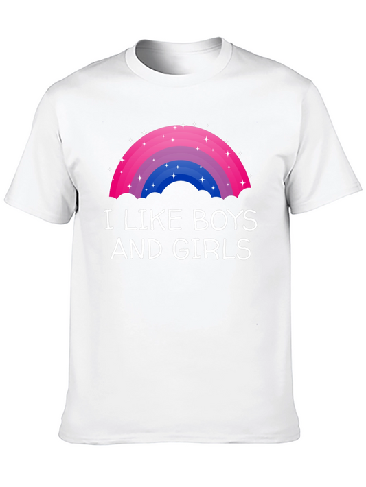 Bisexual Pride Rainbow T-Shirt - I Like Boys and Girls