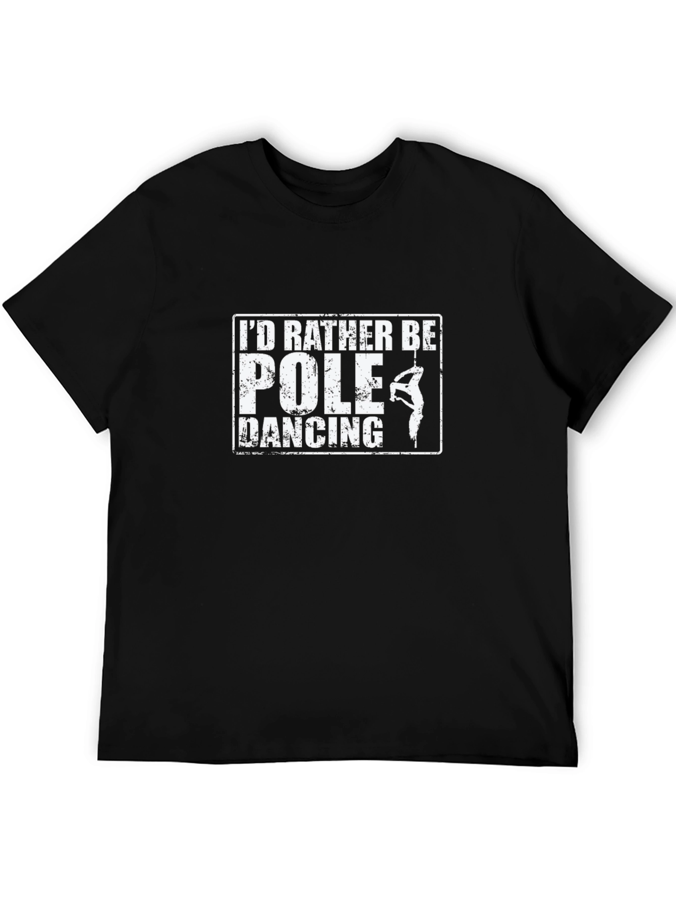 Pole Dancing Graphic Tee - Black Cotton T-Shirt