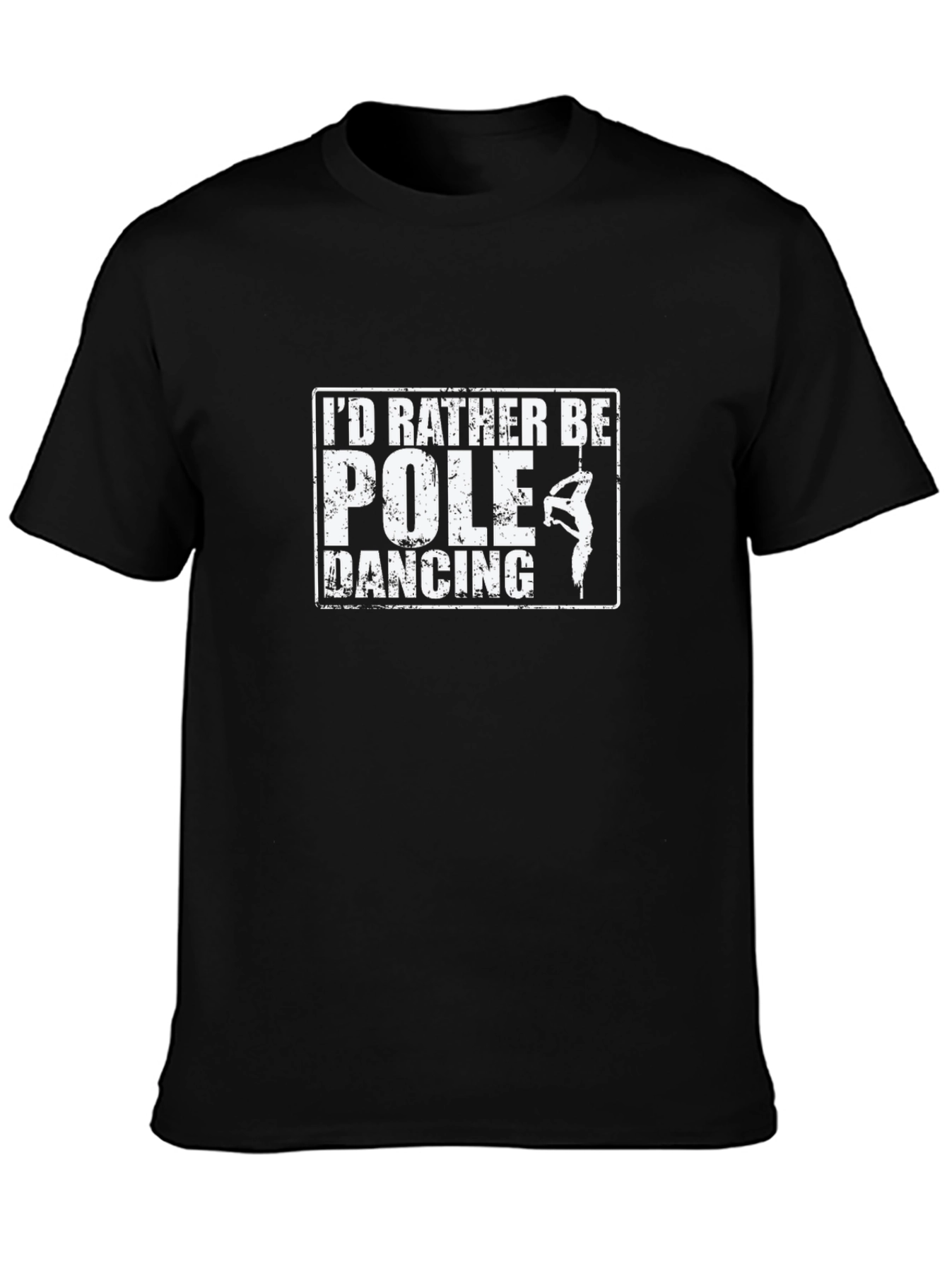 Pole Dancing Graphic Tee - Black Cotton T-Shirt