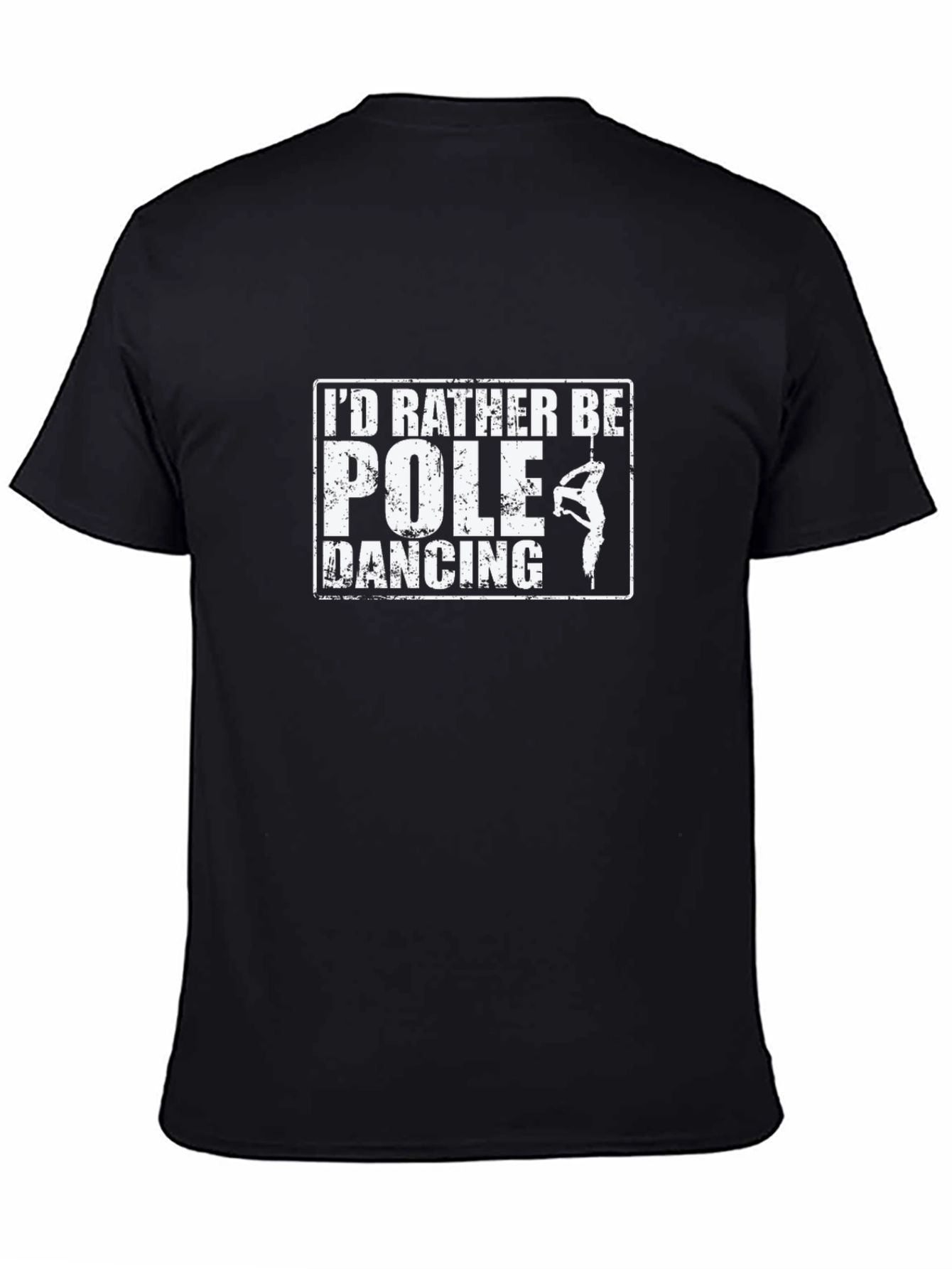 Pole Dancing Graphic Tee - Black Cotton T-Shirt