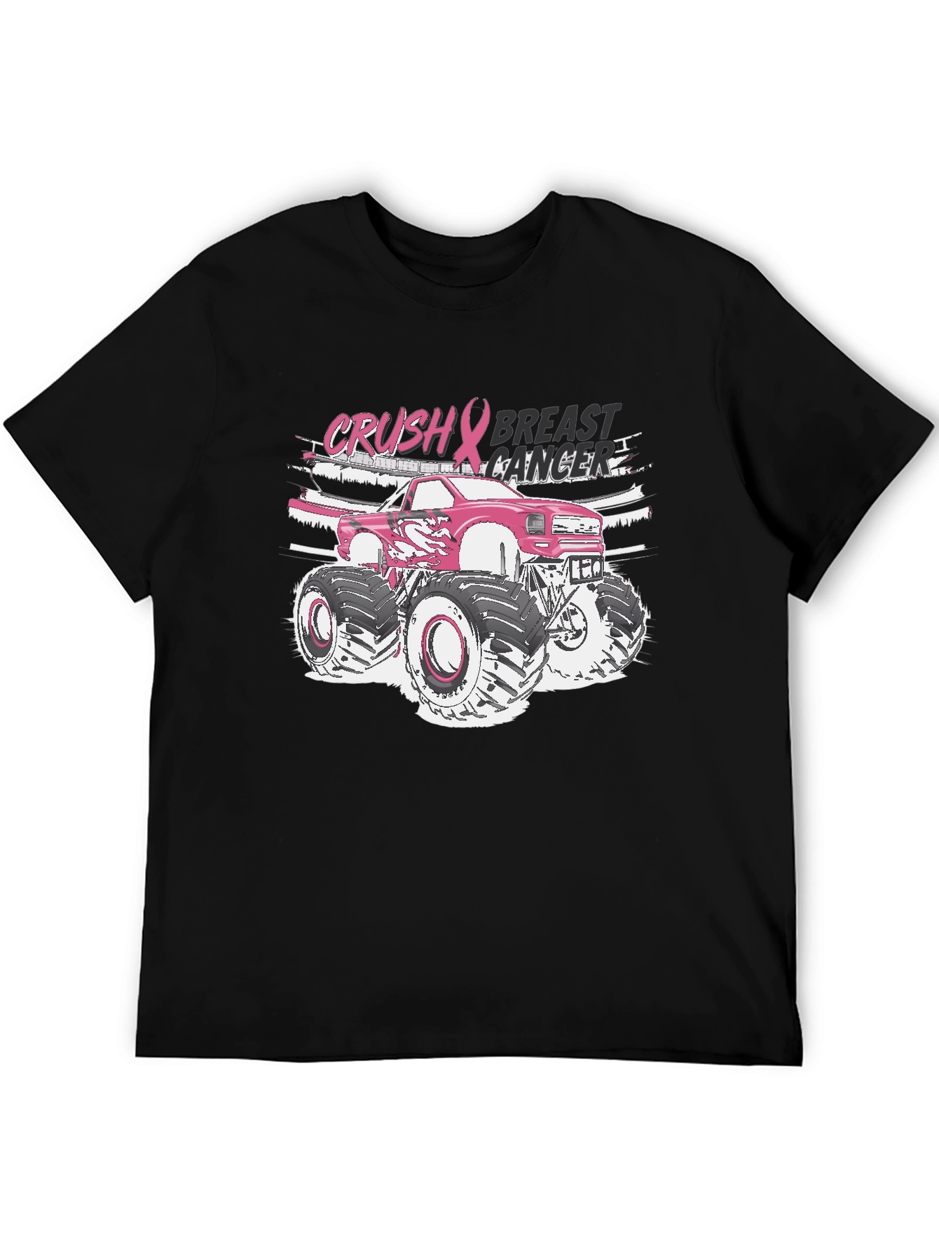 Crush Breast Cancer Monster Truck T-Shirt