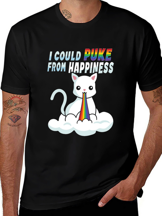 I Could Puke From Happiness Graphic Tee