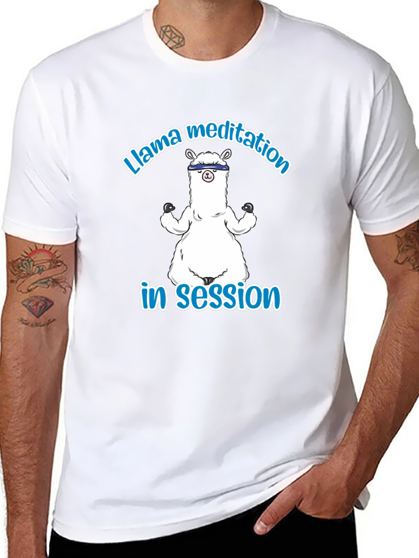 Llama Meditation T-Shirt - Relaxed Fit