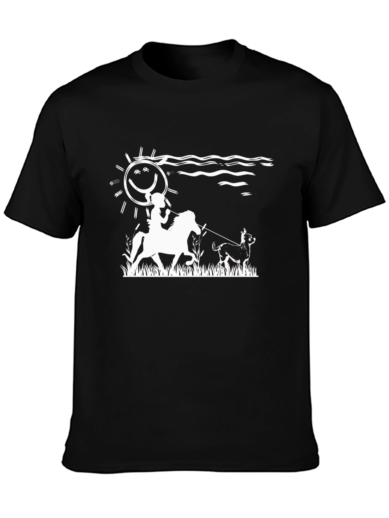 Equestrian Dog Walking T-Shirt