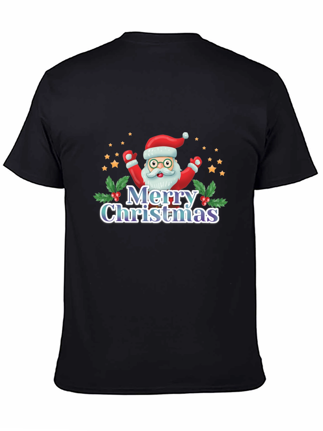 Festive Merry Christmas Santa Graphic Tee